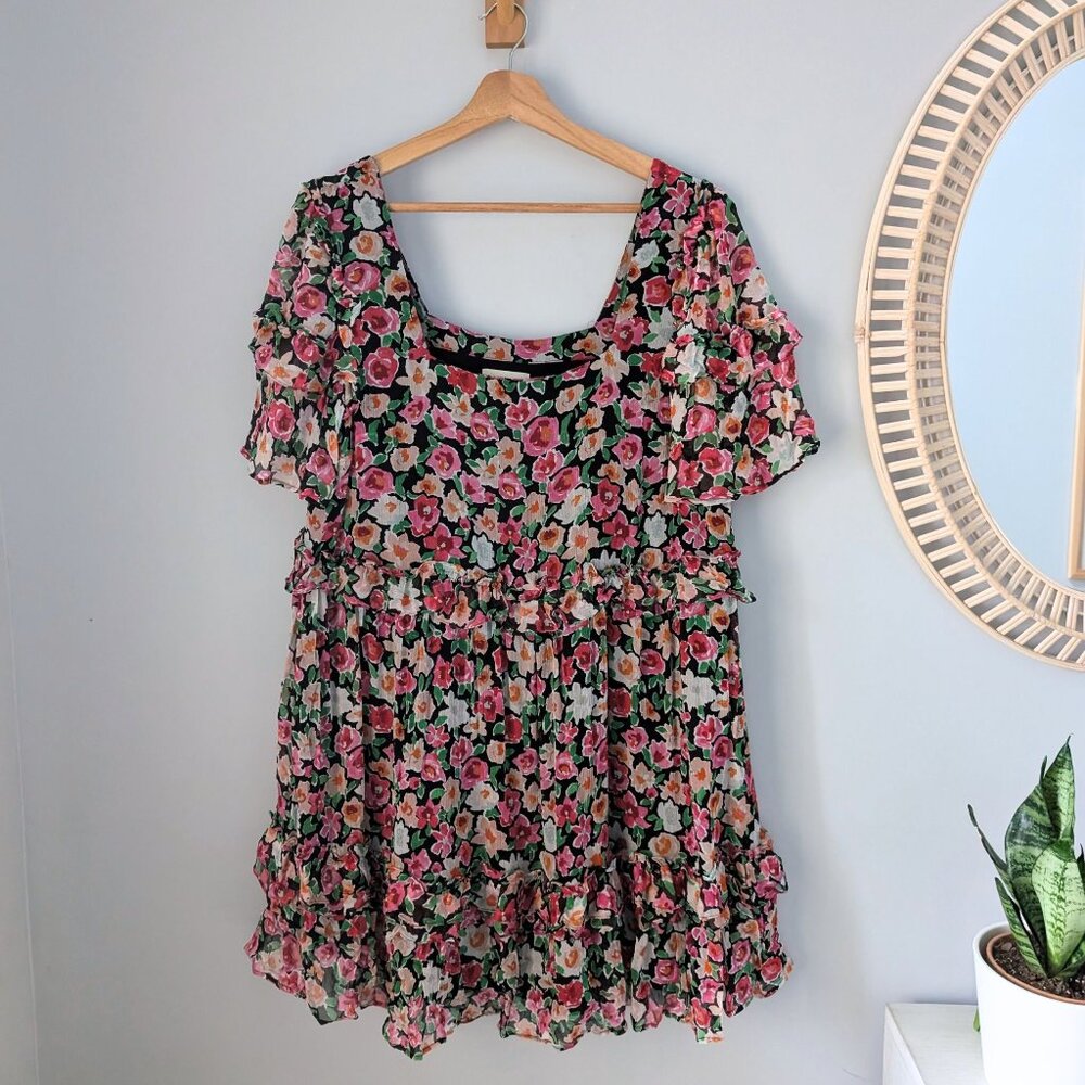 SEZANE Coline dress, flower print, size FR 38/US 8